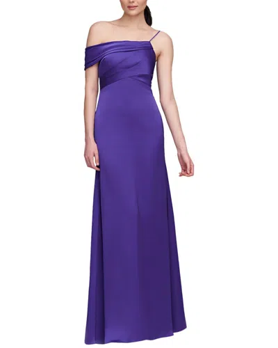 Theia Alaina One Shoulder Gown In Purple