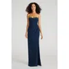 Theia Anastasia Strapless Gown In Blue