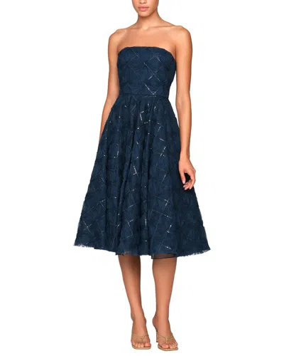 Theia Anna Cocktail Dress In Blue