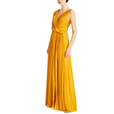 Theia Breann Womens Pleated Polyester Evening Dress