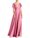 Theia Cecelia Draped A-line Gown