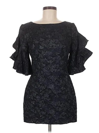 Pre-owned Theia Cocktail Dress In Black