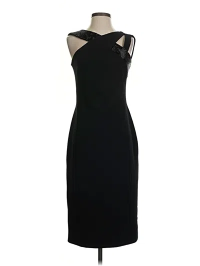 Pre-owned Theia Cocktail Dress In Black