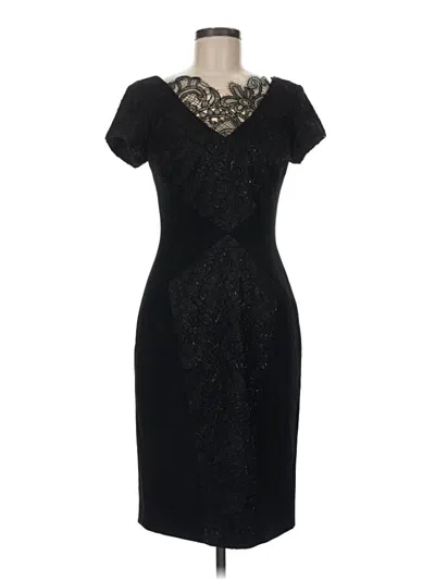 Pre-owned Theia Cocktail Dress In Black