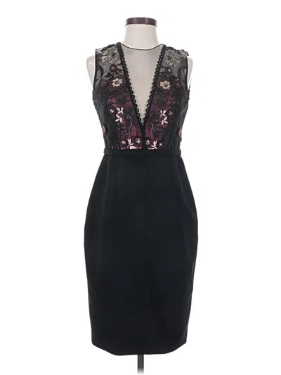Pre-owned Theia Cocktail Dress In Black