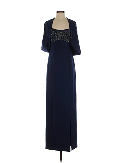Pre-owned Theia Cocktail Dress In Blue