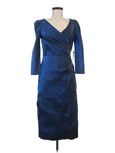 Pre-owned Theia Cocktail Dress In Blue