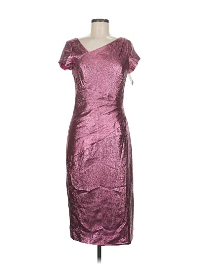 Pre-owned Theia Cocktail Dress In Burgundy