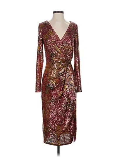 Theia Cocktail Dress In Burgundy