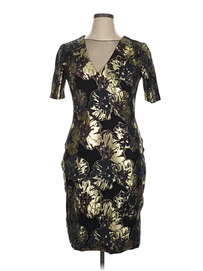 Pre-owned Theia Cocktail Dress In Gold