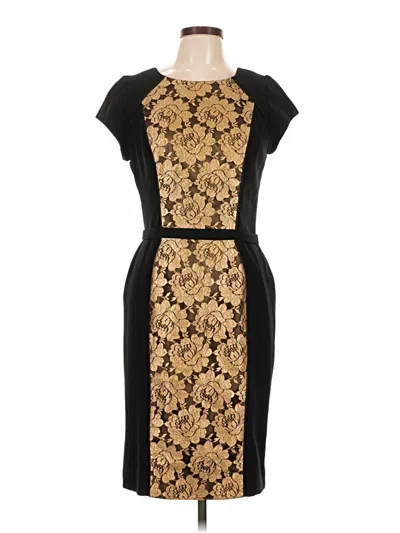Pre-owned Theia Cocktail Dress In Gold