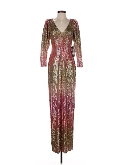 Pre-owned Theia Cocktail Dress In Gold