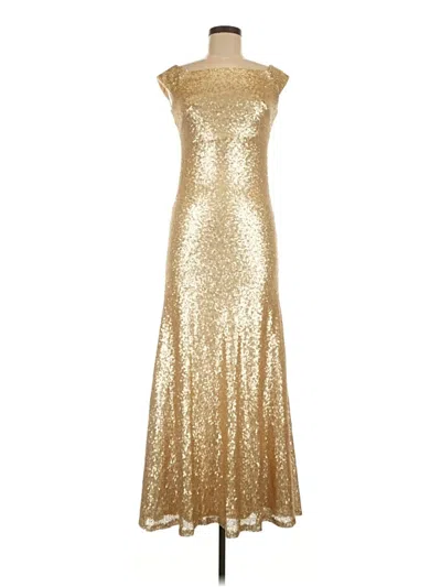 Pre-owned Theia Cocktail Dress In Gold