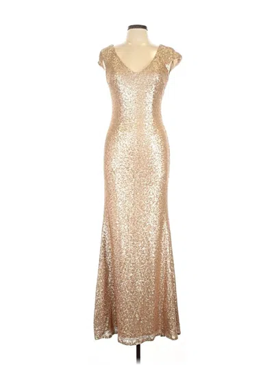 Pre-owned Theia Cocktail Dress In Gold