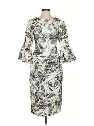 Pre-owned Theia Cocktail Dress In Gray