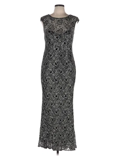 Pre-owned Theia Cocktail Dress In Gray