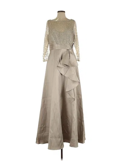 Pre-owned Theia Cocktail Dress In Gray