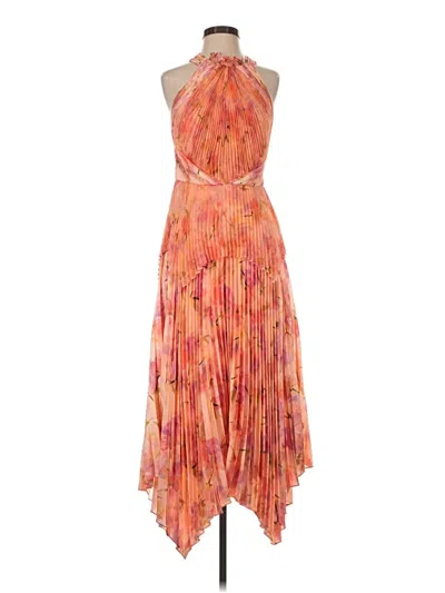 Pre-owned Theia Cocktail Dress In Orange