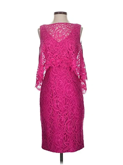 Pre-owned Theia Cocktail Dress In Pink