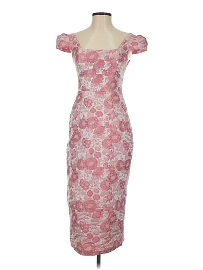 Pre-owned Theia Cocktail Dress In Pink