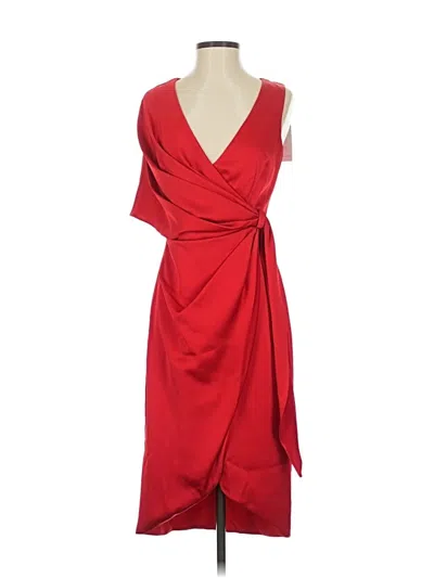 Pre-owned Theia Cocktail Dress In Red