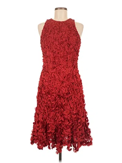 Pre-owned Theia Cocktail Dress In Red