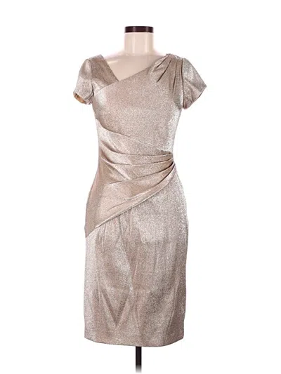 Pre-owned Theia Cocktail Dress In Silver