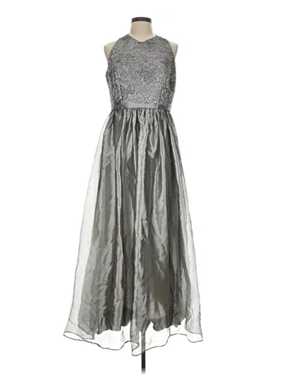 Pre-owned Theia Cocktail Dress In Silver