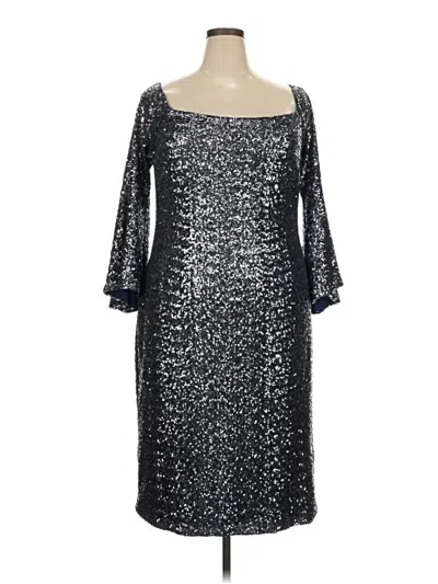 Pre-owned Theia Cocktail Dress In Silver