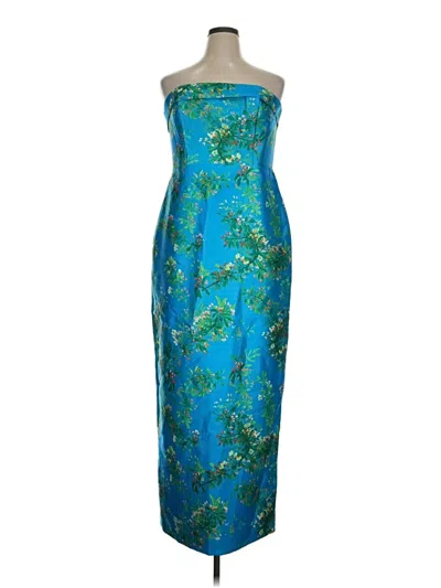 Pre-owned Theia Cocktail Dress In Teal
