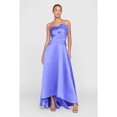 Theia Coco High Low Mikado Gown In Blue