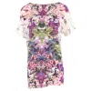 Theia Floral Printed Blouse In Multicolor Silk In Multi