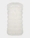 Theia Fox-like Faux Fur Vest In White
