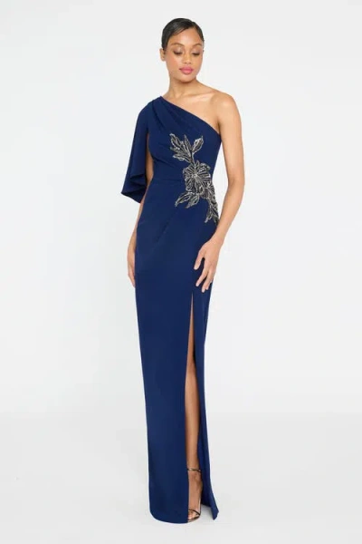 THEIA THEIA GIULIANA CREPE COLUMN GOWN