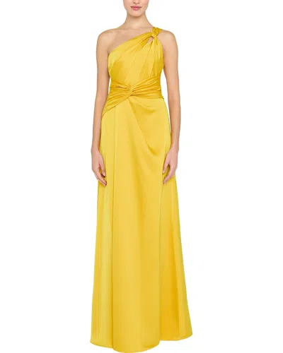 Theia Gloria Twist A-line Gown In Multi