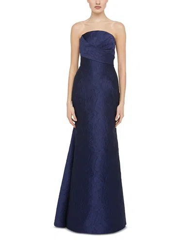 Theia Harlow Strapless Gown In Blue