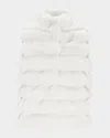 Theia Horizontal Chinchilla-like Faux Fur Vest In White Chinch