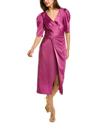 Theia Ina Cocktail Midi Dress In Purple