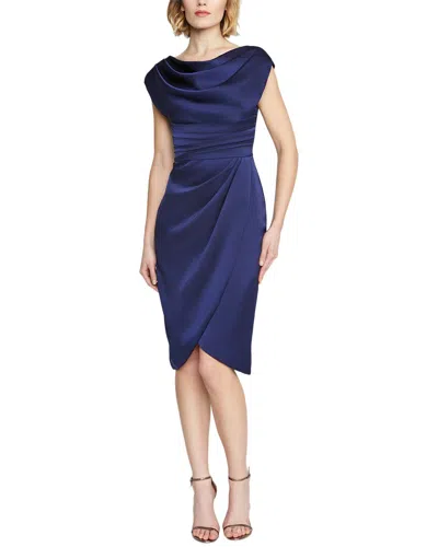 Theia Ivy Bateau Neck Cocktail Dress In Blue