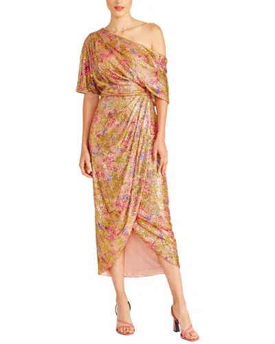 THEIA THEIA JADE DRAPED HIGH LOW GOWN