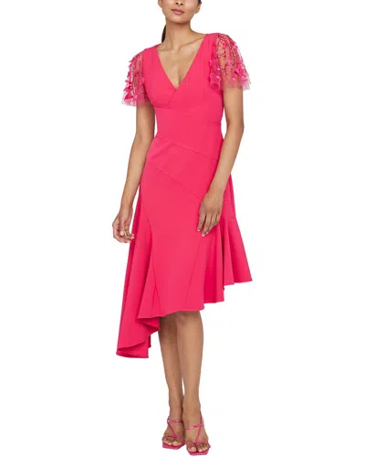 Theia Jazlyn Asymmetric Dress In Animal Print