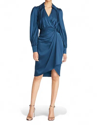 Theia Jodi Bishop Sleeve Shirtdress In 6543 Peacock In Multi