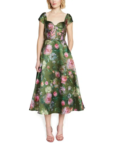 Theia Libby Cap Sleeve Dress In Pink