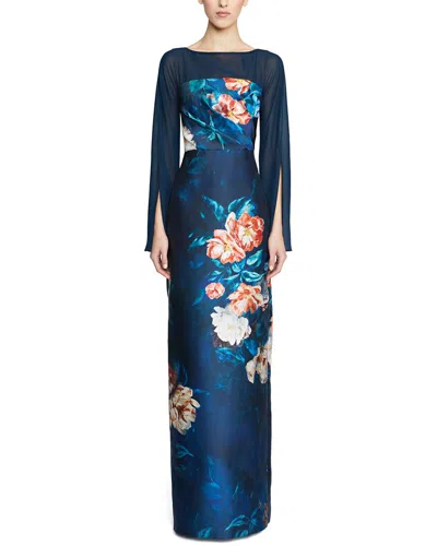 Theia Lorraine Column Gown In Black