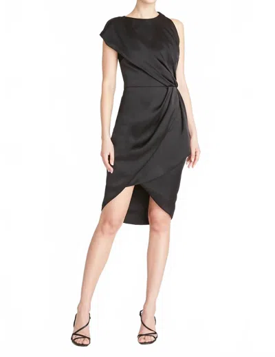 Theia Makena Cocktail Dress In Black In Gray