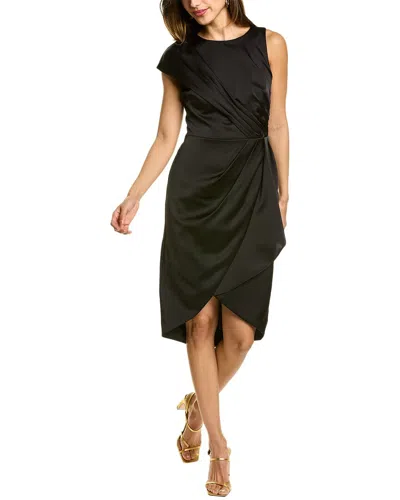 Theia Makena One-shoulder Cocktail Dress In Black