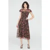Theia Mariah Beaded Cocktail Dress In Multi
