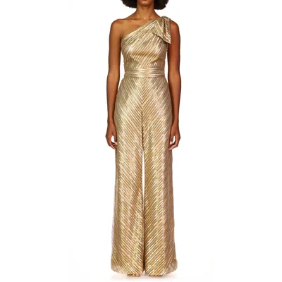 Theia Marley Womens Sequined Nylon Jumpsuit