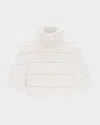 Theia Mink-like Faux Fur Bolero In White