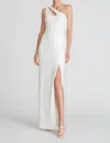 THEIA NATALIA ONE SHOULDER GOWN IN IVORY